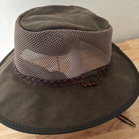 American Hat Makers | Women\'s Wide Brim Leather Sun Hat Size Large main image 14
